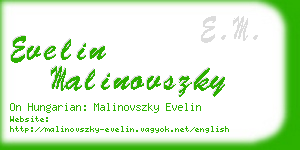 evelin malinovszky business card